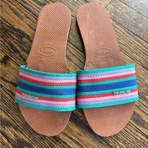 Havaianas Striped Slide Sandals